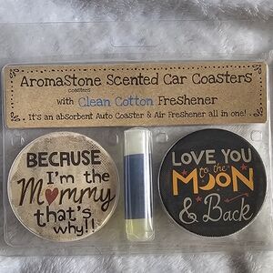 Because I'm Mommy Scented Car Coasters - Clean Cotton